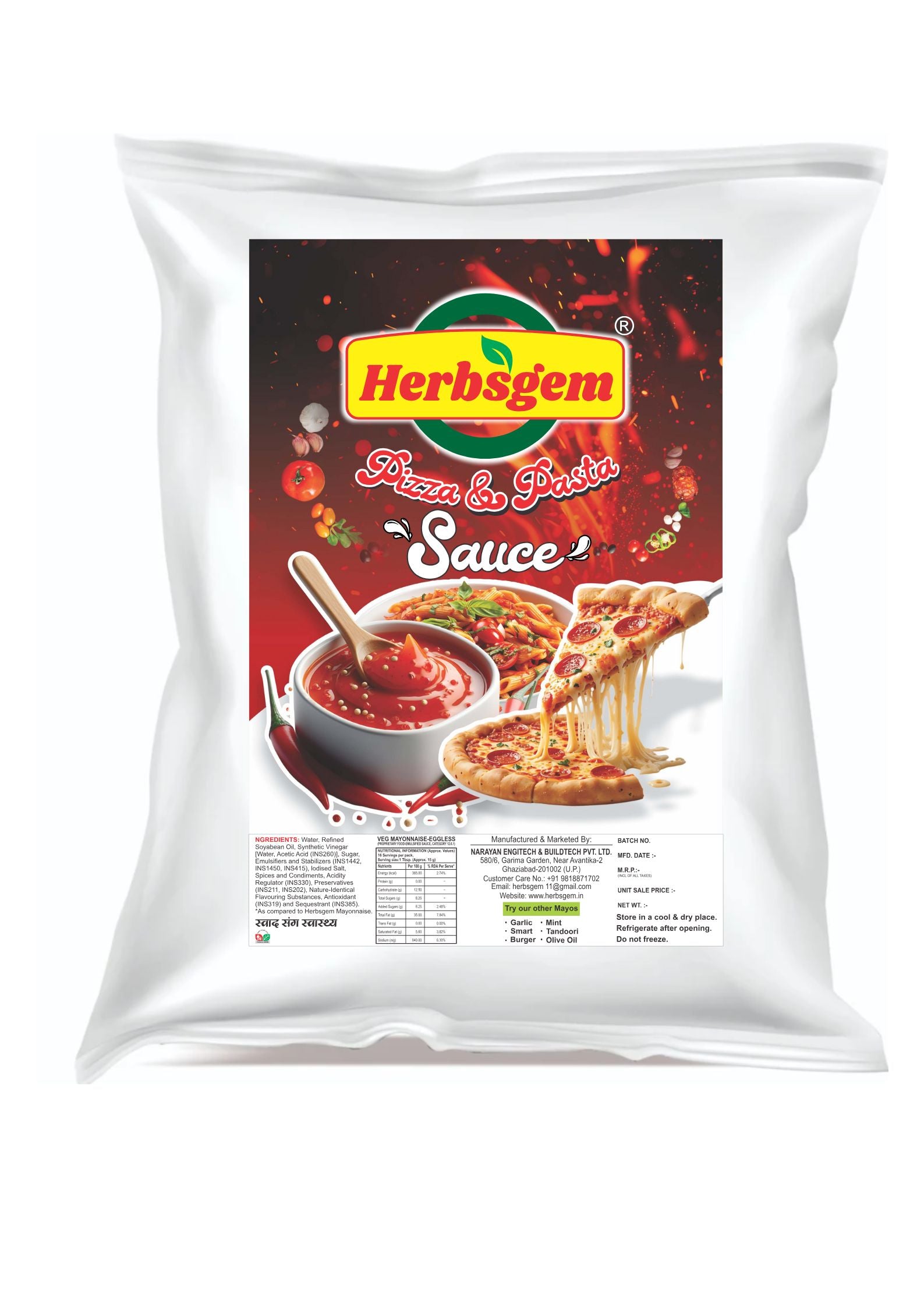 Herbsgem’s Premium Pizza-Pasta Sauce (Newly launched)