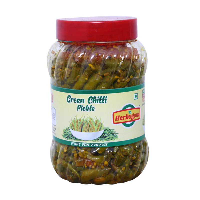 Homemade Premium Green Chilli Pickle pack of 2